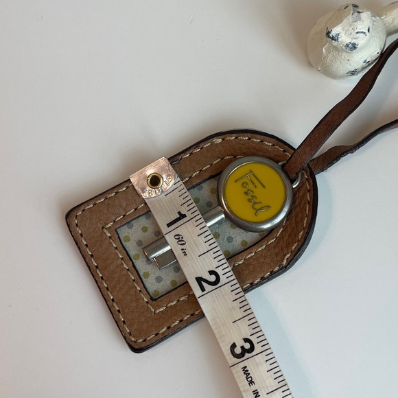 Fossil Luggage Tag Bag Charm - Picture 10 of 11